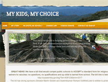 Tablet Screenshot of mykidsmychoice.com